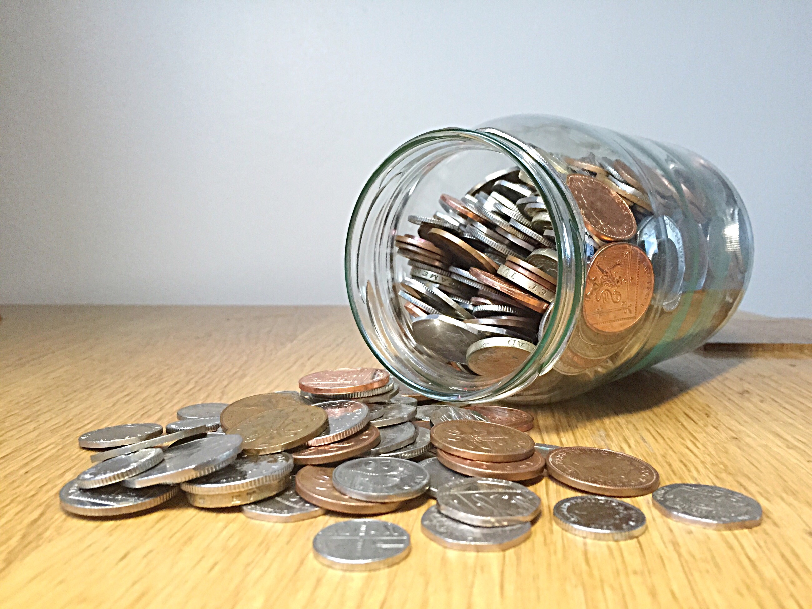 pennies in a jar